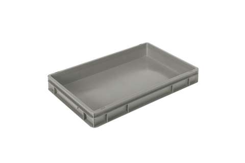EN-Stapelbehälter Classic 14l - 600x400x75mm - geschlossene Wände und Boden - geschl. Griffe