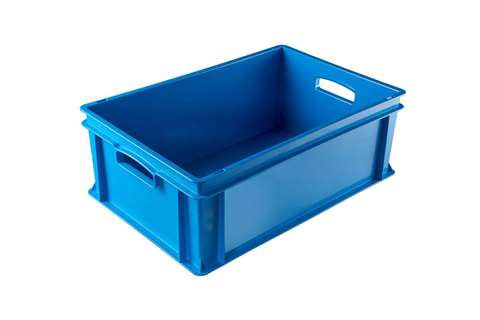 EN-Stapelbehälter Classic 44l - 600x400x220mm - geschlossene Wände und Boden - offen Griffe