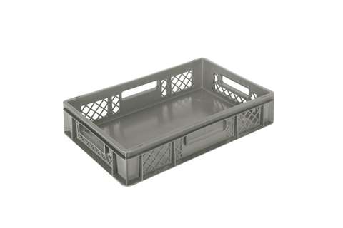 EN Stacking bin Classic 23l - 600x400x120mm - perforated sides and closed bottom