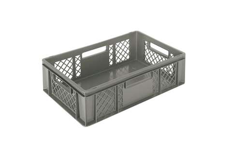 EN-Stapelbehälter 33l - 600x400x170mm - Perforierte Wände und geschlossener Boden