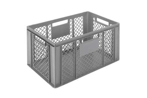 EN Stacking bin Classic 63l - 600x400x320mm - perforated sides and closed bottom