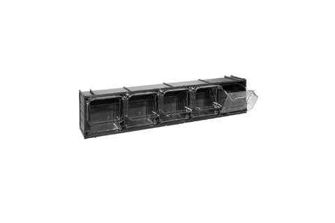 Bloc-tiroir basculants 5 godets - série Crystal Box - 600x133x132mm