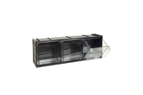 Bloc-tiroir basculants 3 godets - série Crystal Box - 600x155x175mm