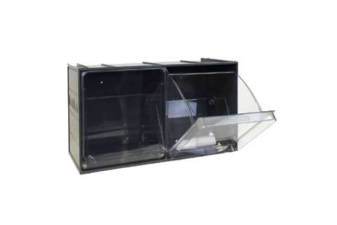 Bloc-tiroir basculants 2 godets - série Crystal Box - 600x240x300mm