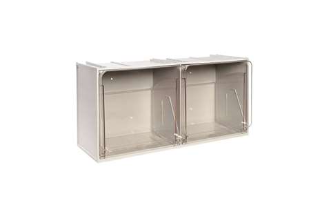 Bloc-tiroir basculants 2 godets - série Crystal Box - 600x240x300mm