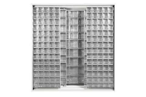 Armoire murale en métal incl. 281 pcs Crystal box blocs-tiroirs basculants - 1870x800x1950mm