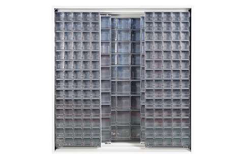 Armoire murale en métal incl. 281 pcs Crystal box blocs-tiroirs basculants - 1870x800x1950mm