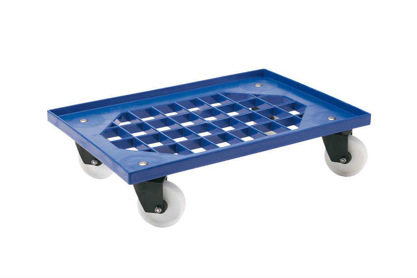Transport undercarriage Food - 4 PA swivel castors - ABS frame with raster - PA forks 