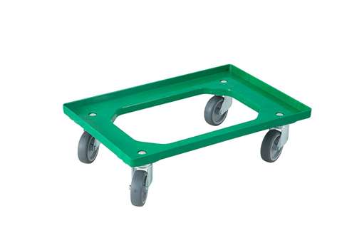 Fahrgestelle Industry – 4 Gummi-Lenkrollen – ABS-Rahmen – verzinkte Gabeln
