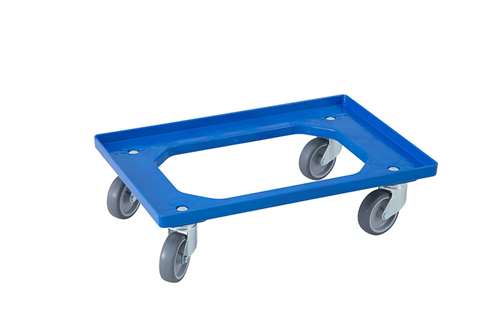 Fahrgestelle Industry – 4 Gummi-Lenkrollen – ABS-Rahmen – verzinkte Gabeln