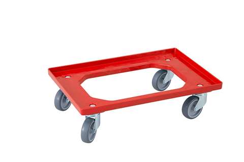 Fahrgestelle Industry – 4 Gummi-Lenkrollen – ABS-Rahmen – verzinkte Gabeln