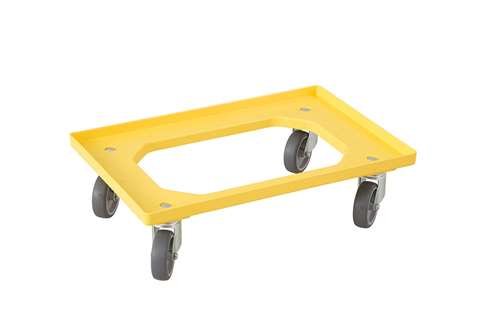 Fahrgestelle Industry – 4 Gummi-Lenkrollen – ABS-Rahmen – verzinkte Gabeln