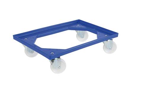 Fahrgestelle Industry – 4 PP-Lenkrollen – PP-Rahmen – verzinkte Gabeln
