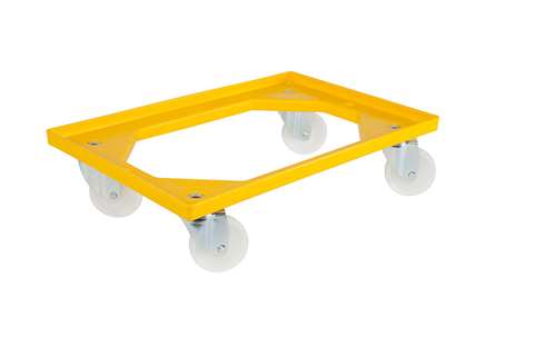 Fahrgestelle Industry – 4 PP-Lenkrollen – PP-Rahmen – verzinkte Gabeln