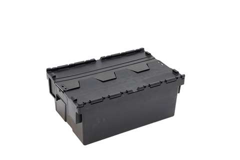 Bac navette Ergo 40L – 600x400x250mm - bac noir + couvercle coloris - Régénéré