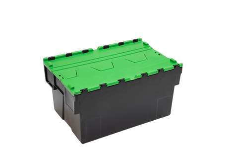 Bac navette Ergo 52L – 600x400x310mm - bac noir + couvercle coloris - Régénéré