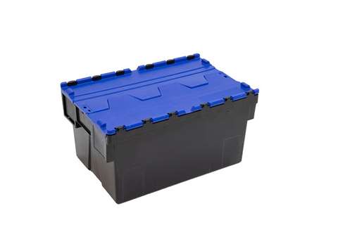 Bac navette Ergo 52L – 600x400x310mm - bac noir + couvercle coloris - Régénéré