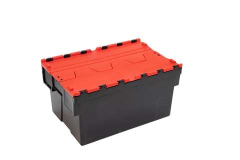 Bac navette Ergo 52L – 600x400x310mm - bac noir + couvercle coloris - Régénéré