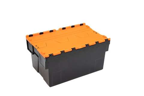 Bac navette Ergo 52L – 600x400x310mm - bac noir + couvercle coloris - Régénéré