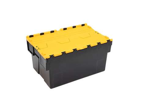 Bac navette Ergo 52L – 600x400x310mm - bac noir + couvercle coloris - Régénéré