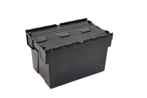Bac navette Ergo 63L – 600x400x367mm - bac noir + couvercle coloris - Régénéré