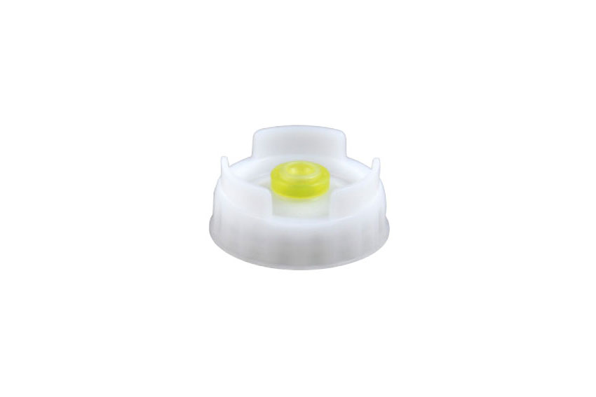 Chapeau avec valve silicone jaune - 6pce/pck - sauce epaisse moyen 