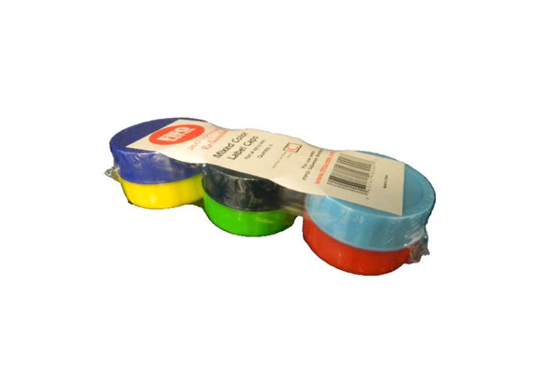 Set screw caps in 6 colours - 6pce/pck 