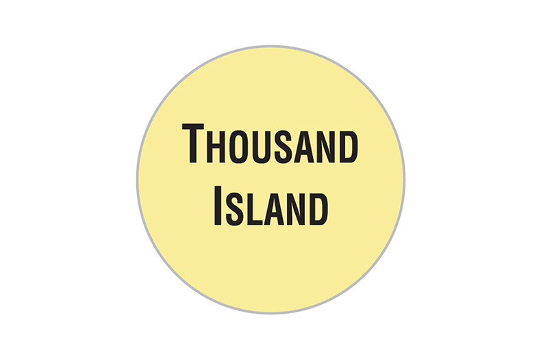 FEUILLE AVEC 24 ETIQUETTES - THOUSAND ISLAND DRESSING 