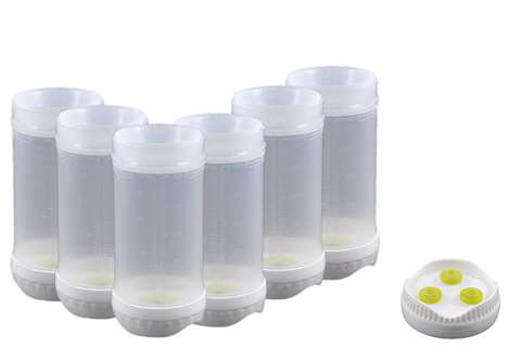 Back Up Flasche 473ml - 6pce/pck - mit Dreiloch Mittel Membran