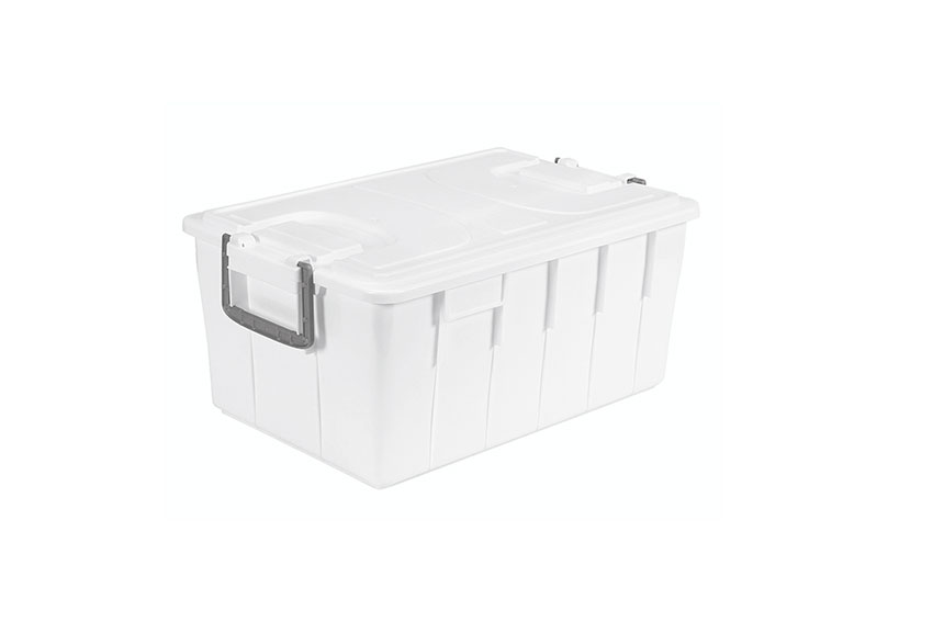 Bac de stockage pour aliments 40l - 380x580x256mm - couvercle inclus - fermé 