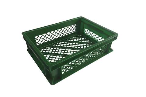 EN Stapelbehälter für Brot 12l - 400x300x120mm - perforierte Wände und Boden - geschlossene Griffe