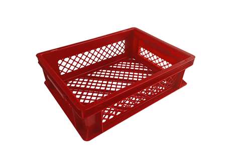 EN Stapelbehälter für Brot 12l - 400x300x120mm - perforierte Wände und Boden - geschlossene Griffe