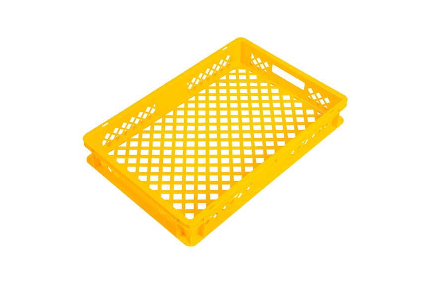EN bac gerbable à pain 17l - 600x400x90mm - parois et fond perforés - 2 poignées ouvertes 