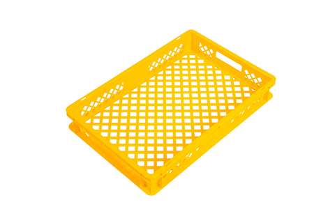 EN Stapelbehälter für Brot 17l - 600x400x90mm - perforierte Wände und Boden - 2 offen Griffe