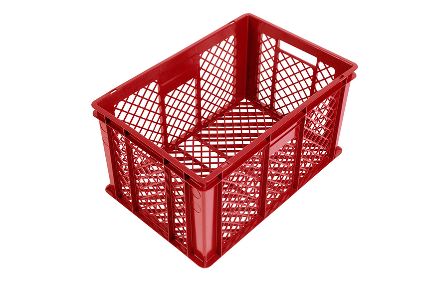 EN bac gerbable à pain 64l - 600x400x320mm - parois et fond perforés - 2 poignées ouvertes 