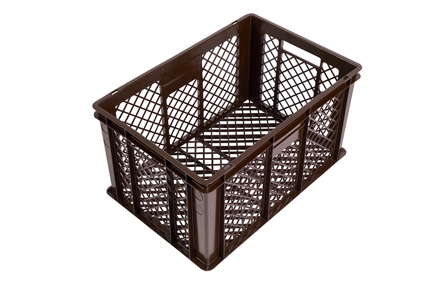 EN bac gerbable à pain 64l - 600x400x320mm - parois et fond perforés - 2 poignées ouvertes 