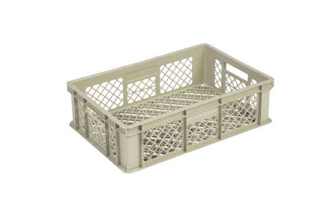EN-Stapelbehälter Gold 40l - 600x400x200mm - Perforierte Wände und verstärkter perforierter Boden