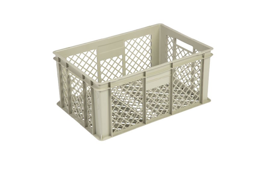 EN-Stapelbehälter Gold 53l - 600x400x270mm - Perforierte Wände und verstärkter perforierter Boden 