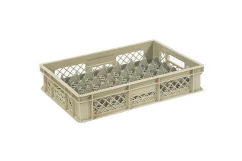 Casier à verres 40 comp. 600x400x130mm - ø68mm - ajouré