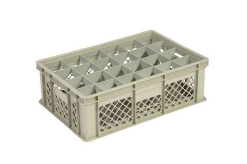 Gläserbehälter 24 Fächer 600x400x200mm - Ø86mm - Perforiert