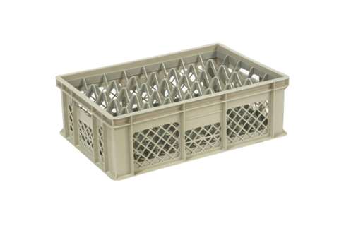 Gläserbehälter 40 Fächer 600x400x200mm - Ø68mm - Perforiert