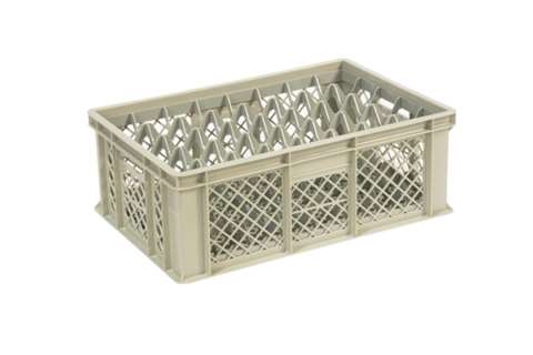 Gläserbehälter 40 Fächer 600x400x220mm - Ø68mm - Perforiert