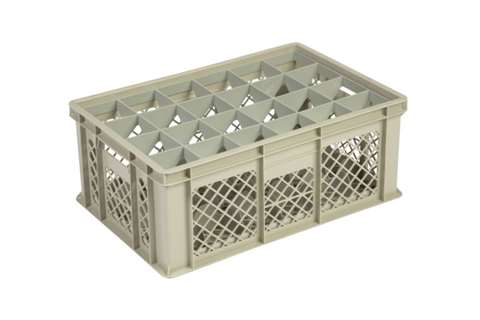 Gläserbehälter 24 Fächer 600x400x240mm - Ø86mm - Perforiert