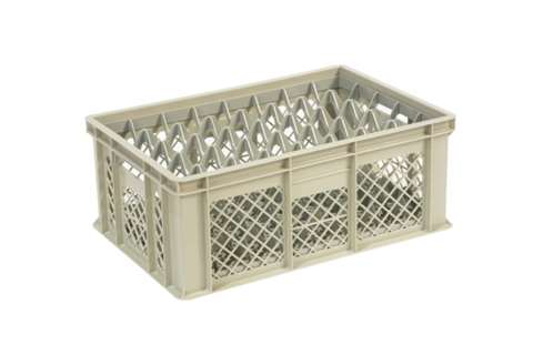 Casier à verres 40 comp. 600x400x240mm - ø68mm - ajouré
