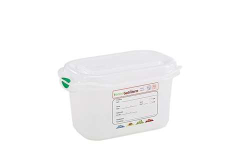Gastronox 1/9 - profondeur 100mm - 1l - couvercle et clips inclus