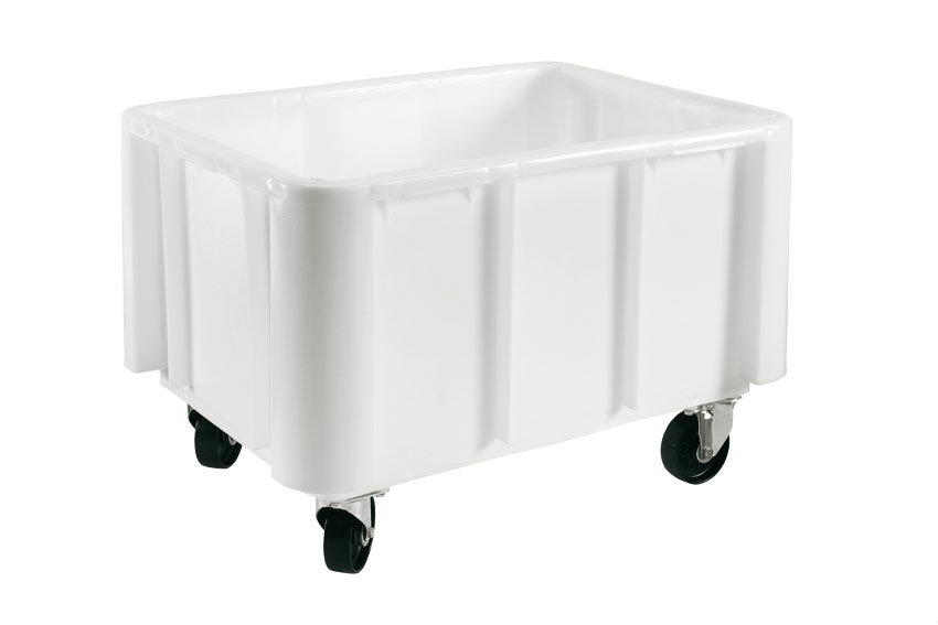EN Bac gerbable grand volume 140l - 800x600x550mm - à roues - fond nervuré renforcé 