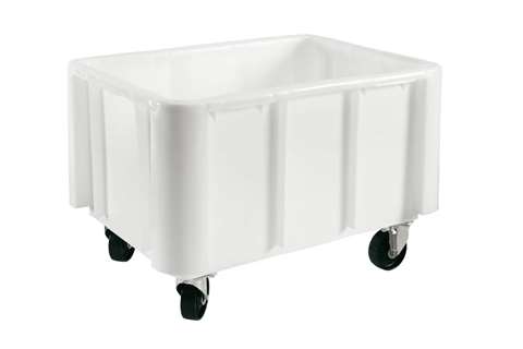 EN Bac gerbable grand volume 140l - 800x600x550mm - à roues - fond nervuré renforcé
