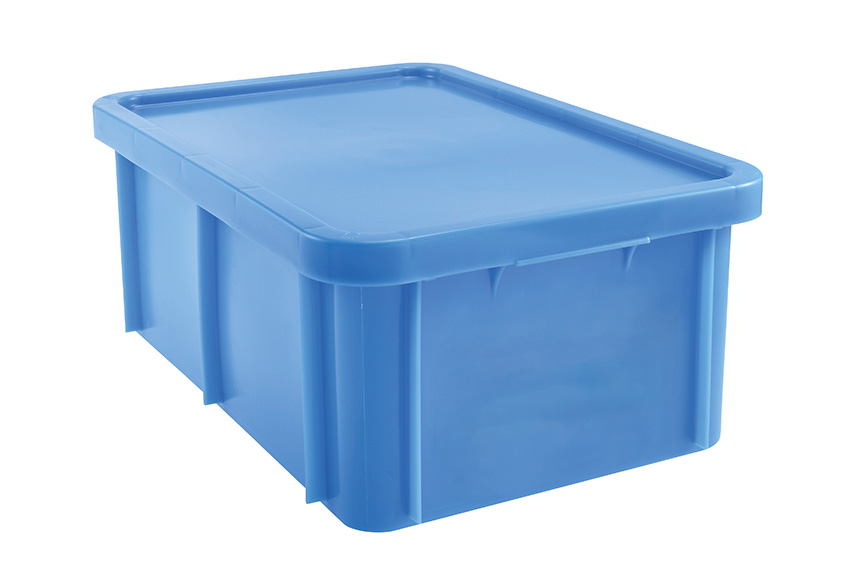 EN bac de transport empilable Special 35l - 600x400x230mm - coins arrondis - couvercle inclus 