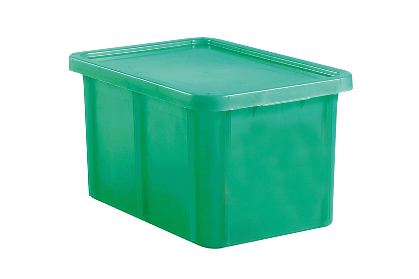 EN bac de transport empilable Special 55l - 600x400x330mm - coins arrondis - couvercle inclus 