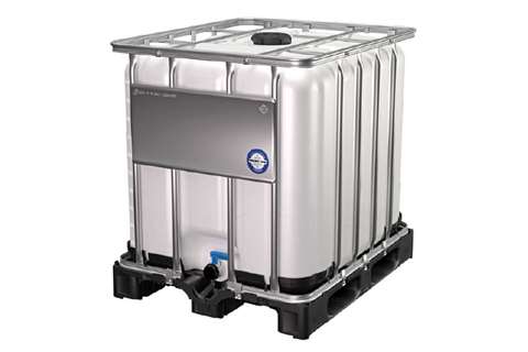 IBC Behälter Un 1000l - 1200x1000x1175 - Kunststoff Palette - Einfüllöff. Ø150mm